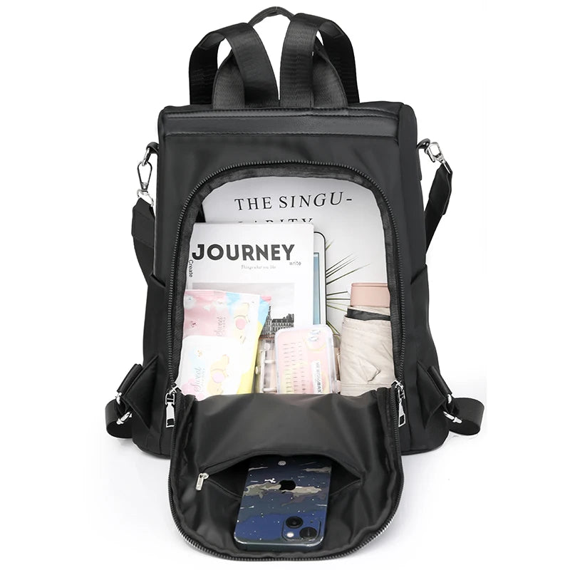 Bolsa Mochila Feminina Multiuso Antifurto