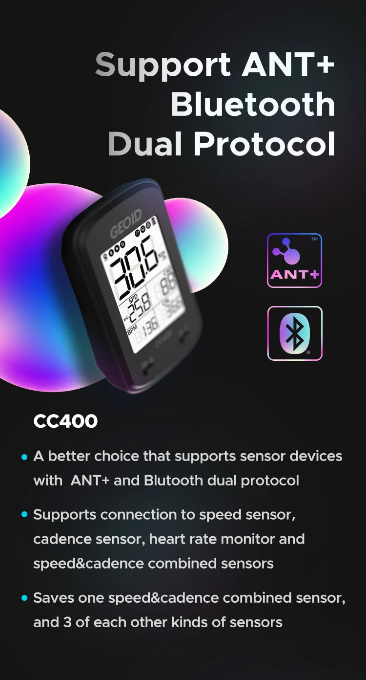 Computador GPS para Bicicleta Geoid CC400