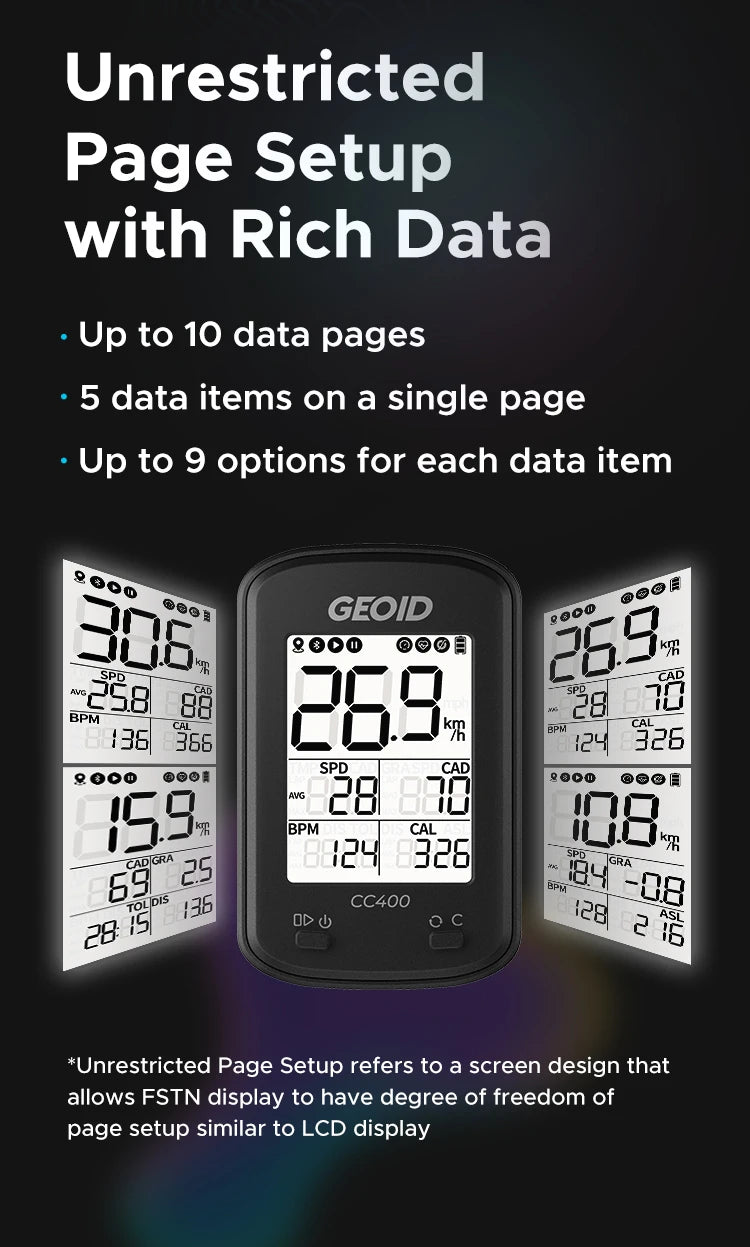 Computador GPS para Bicicleta Geoid CC400
