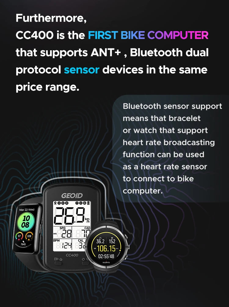 Computador GPS para Bicicleta Geoid CC400