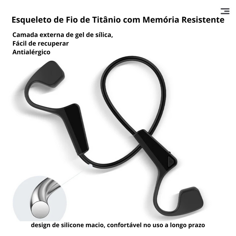 Fone de Ouvido de Condução Óssea Sem Fio Bluetooth TWS com Microfone Xiaomi