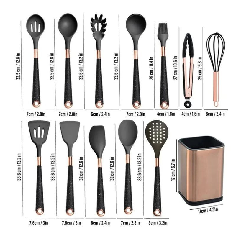 Kit de Utensilios Para Cozinha de Silicone | De 5 a 13 Peças